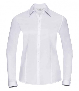 Russell Collection 962F Ladies Long Sleeve Herringbone Shirt